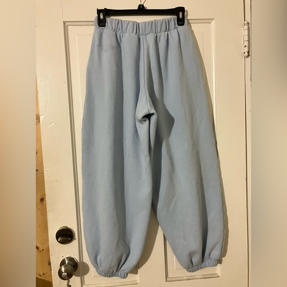 Victoria’s Secret Pink Icy Blue Campus Fleece Oversized Sweatpants Jogger Pants - Picture 6 of 6